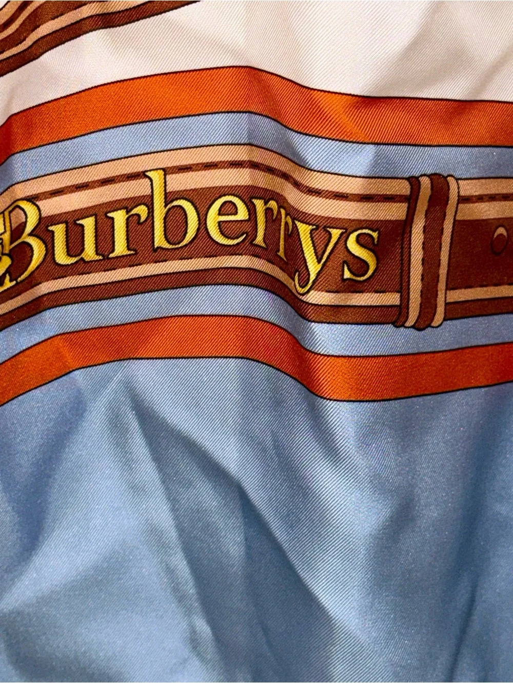 BURBERRY LARGE MULTI-COLOR SILK SCARF